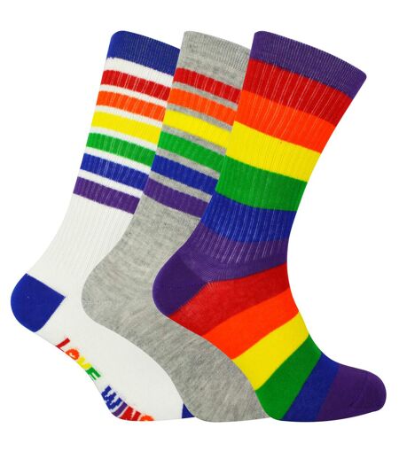 Gay Pride Rainbow Socks | BOXT Socks | 3 Pair Multipack | Novelty Socks in Gift Box 6-11