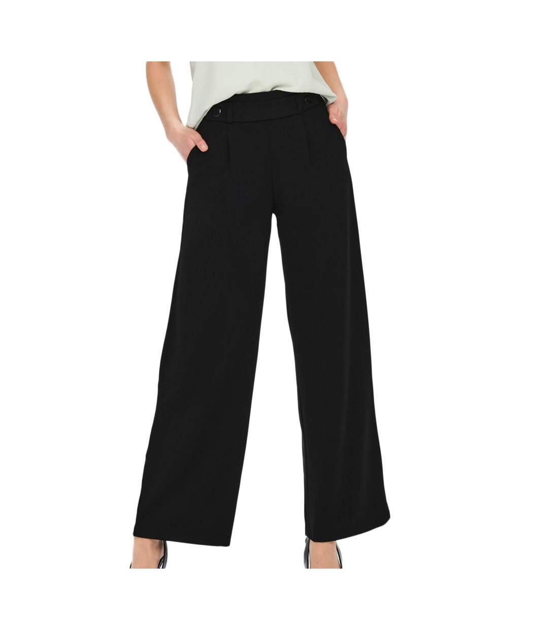 Pantalon Noir Ample Femme JDY Geggo - L