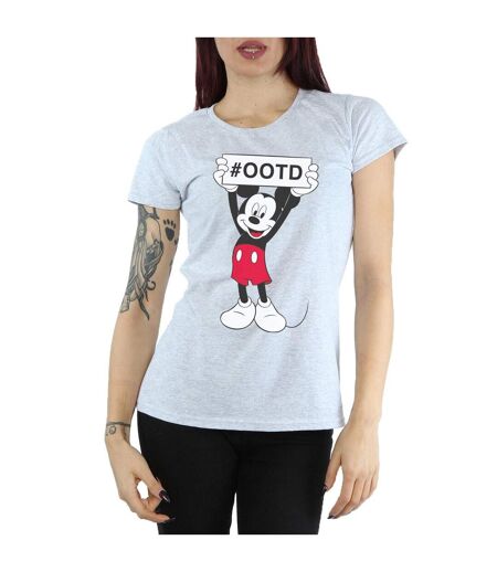 Disney T-shirt en coton Femme/Madame Mickey MouseOutfit Of The Day (Gris sportif) - UTBI31421