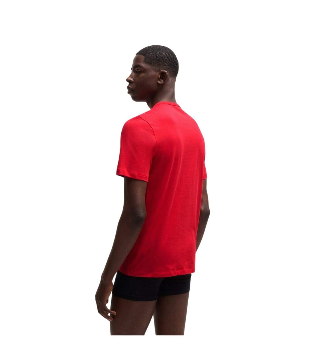Lot De 3  Hauts De Pyjama Motif/style Uni Homme Rouge Vert Noir Hugo-3