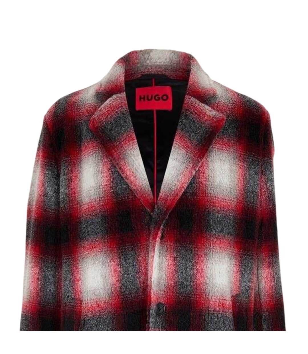 Womens/ladies Plaid Coat Purple Plaid Hugo-3