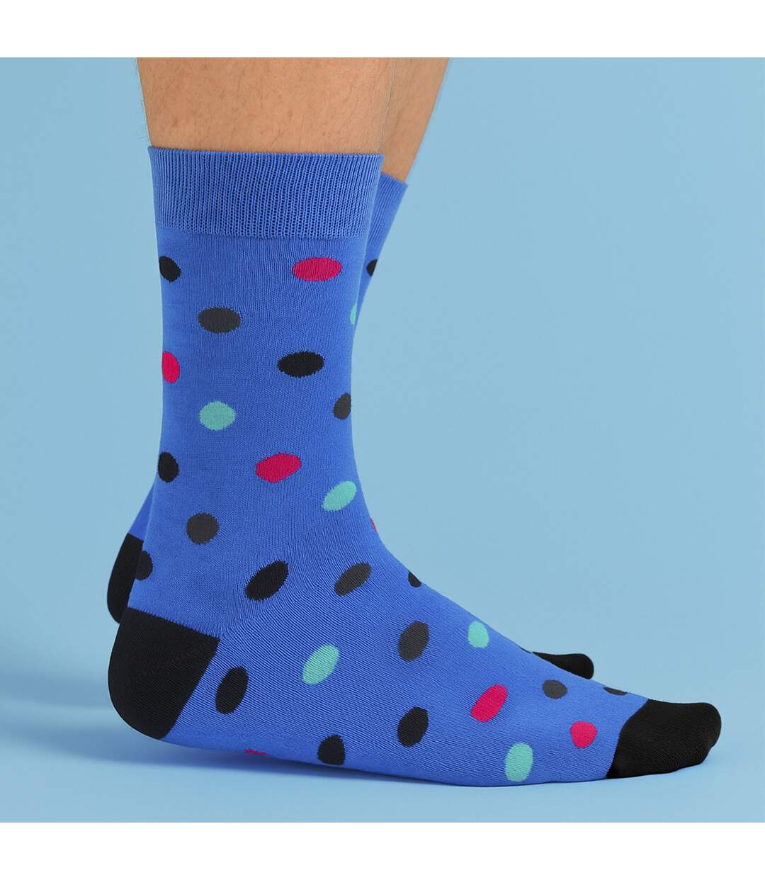 6 Pack Mens Bamboo Design Socks - Soft Breathable Everyday Patterned Fit-3
