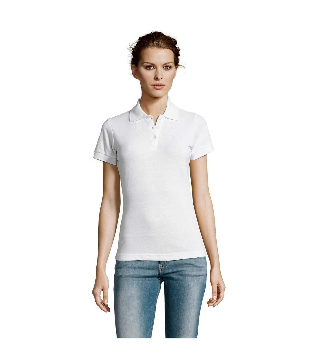 Polo manches courtes prime femme blanc SOLS