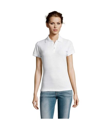 SOLs Womens/Ladies Prime Pique Polo Shirt (White) - UTPC494