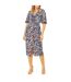 Robe Portefeuille Motif/style Imprimé Zèbre Femme Bleu Marine Yumi-1