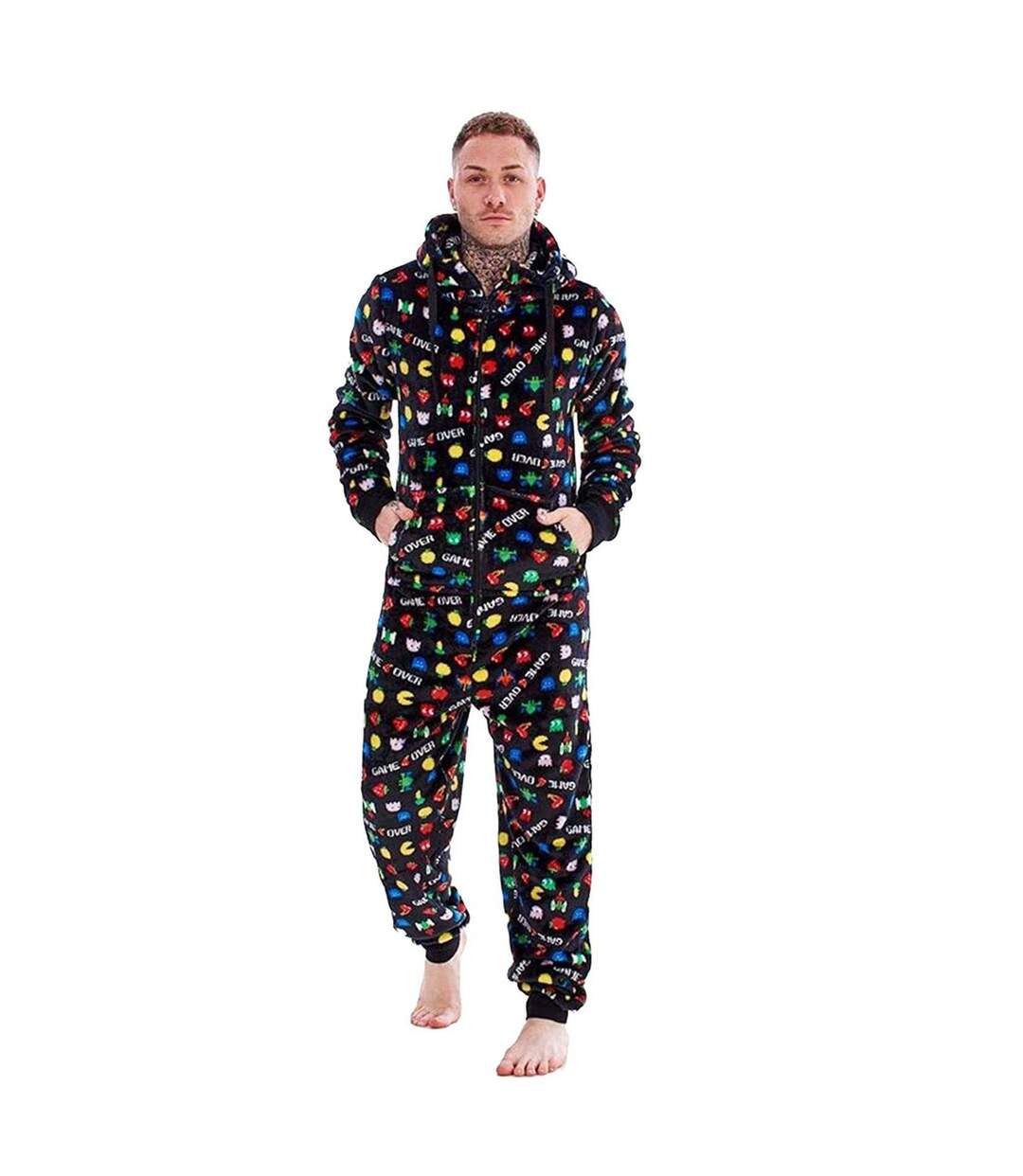Mens Game Controller Fleece Jumpsuit Multicoloured Floso-1