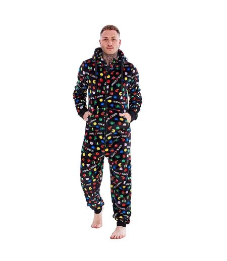 Mens Game Controller Fleece Jumpsuit Multicoloured Floso