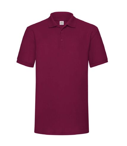Fruit Of The Loom Mens 65/35 Heavyweight Pique Short Sleeve Polo Shirt (Burgundy) - UTBC382