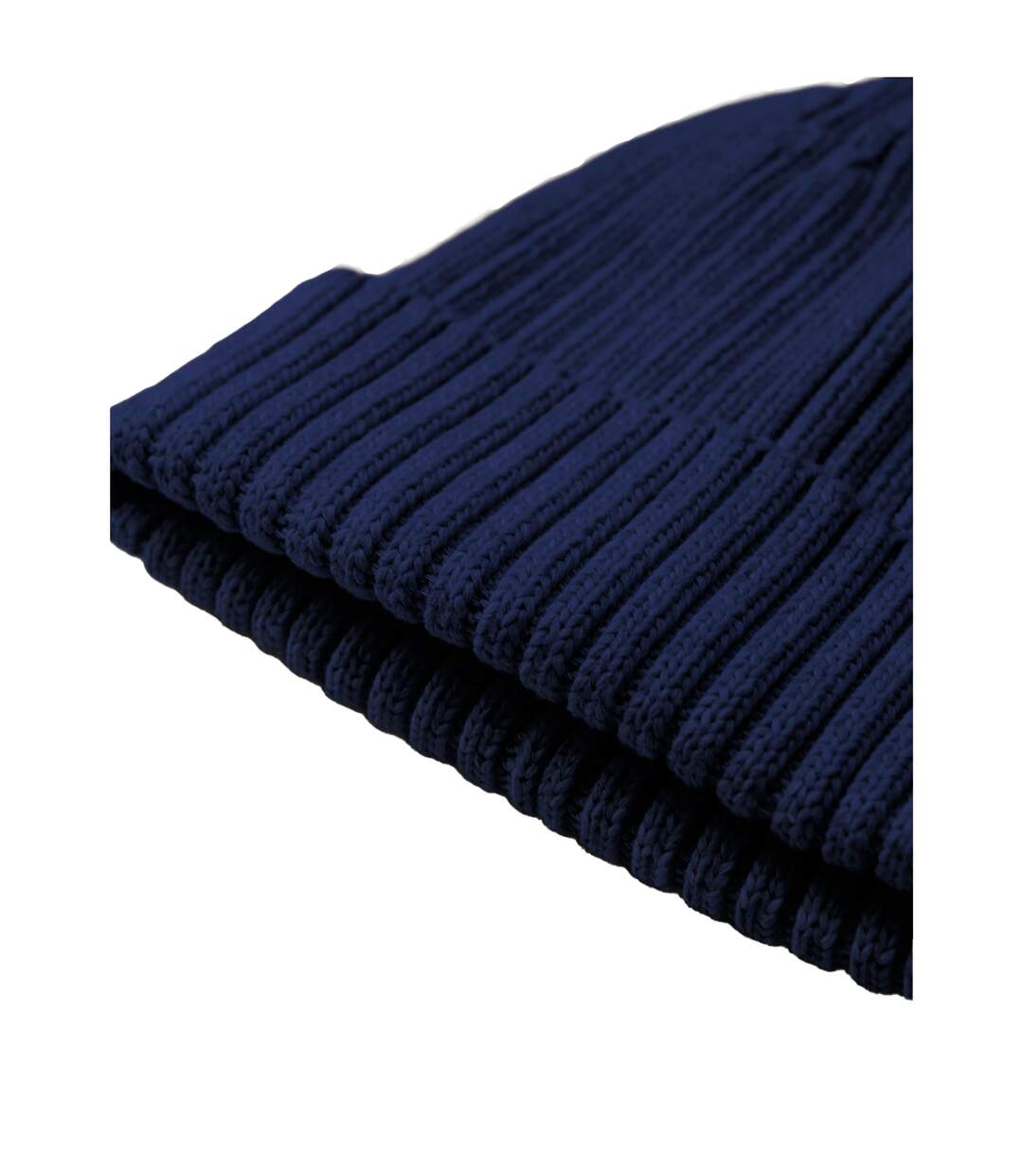 Bonnet en coton bio pour enfants bleu marine oxford Beechfield-3