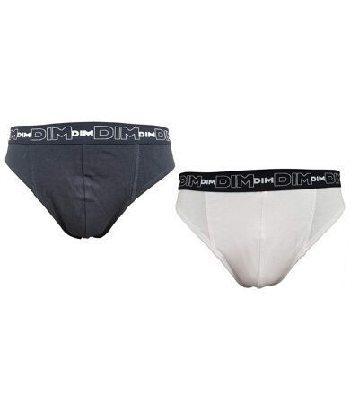 Boxer DIM Homme en coton stretch ultra Confort -Assortiment modèles photos selon arrivages- Pack de 2 Slips Coton Noir Blanc