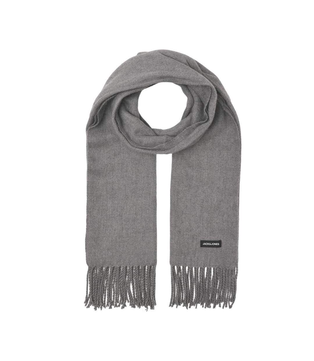 Echarpe grise homme jack & jones solid - taille unique-1