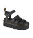 Womens/ladies Blaire Quad Leather Sandals Black Dr Martens-1