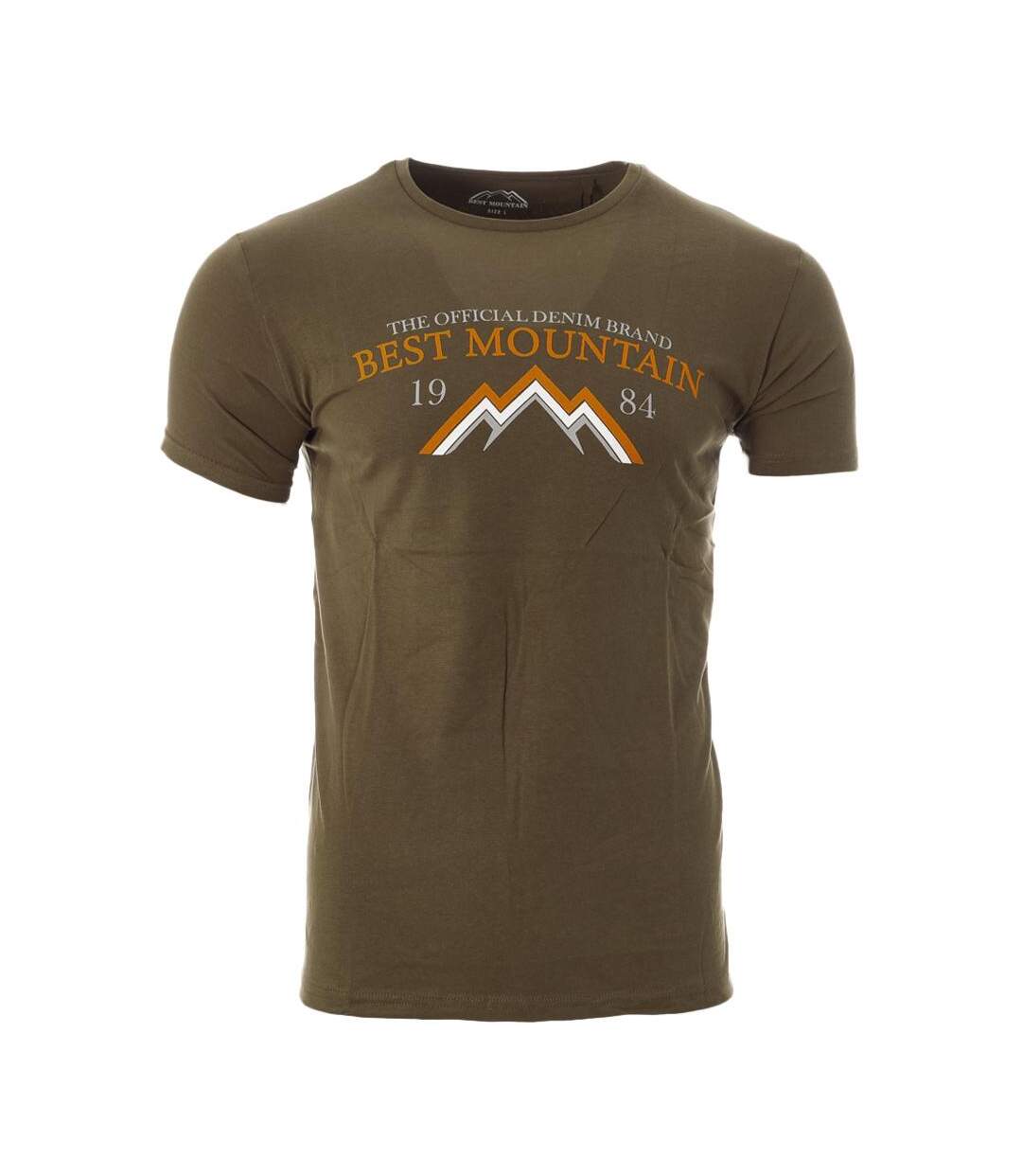 T-shirt kaki homme best mountain 2004 - l-1