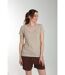 Tee shirt col v lurex manches courtes femme Tee Sun Taupe Clair | Gerard Pasquier-2