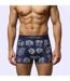 Mens Lonty 5 Pack Boxer Shorts Cotton Grey Navy Charcoal Underwear-5
