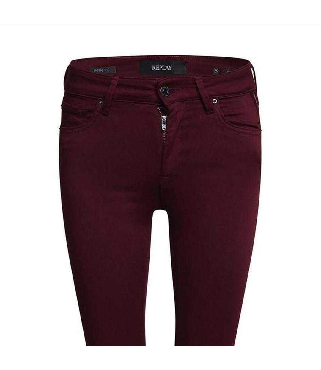 Womens/ladies New Luz Skinny Jeans Purple Replay-3