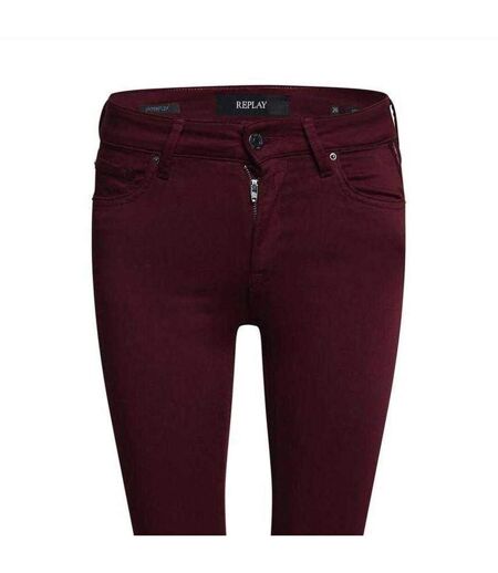 Womens/ladies New Luz Skinny Jeans Purple Replay
