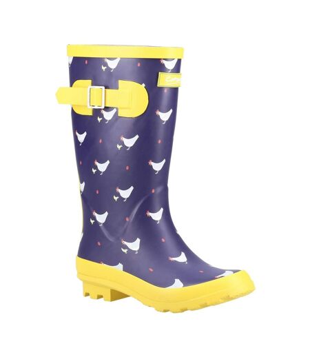 Bottes de pluie farmyard enfant bleu marine / jaune Cotswold