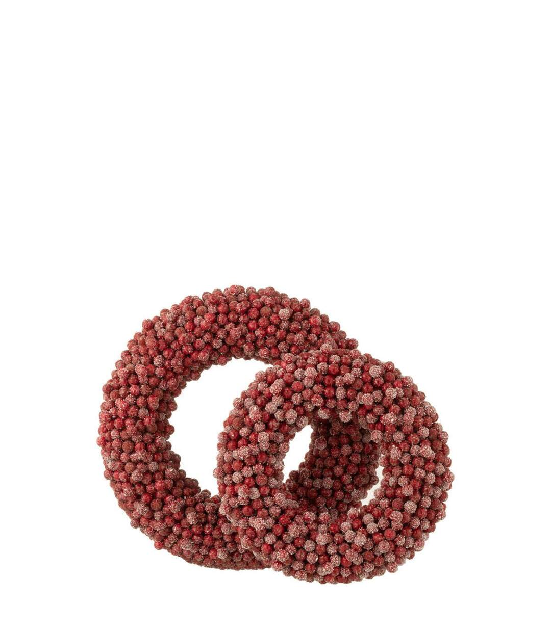 Couronne de Noël Ronde Baies 35cm Rouge-3