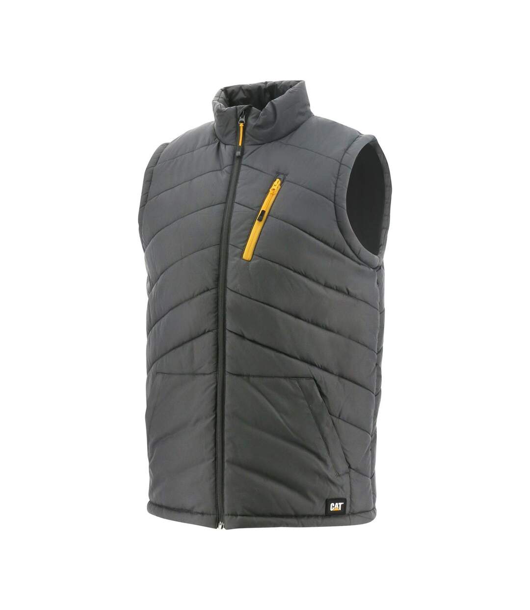 Unisex Adult Essentials Quilted Body Warmer Shadow Grey Caterpillar-1