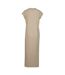 Robe Mi-longue Femme Sable Blanc Build Your Brand-3
