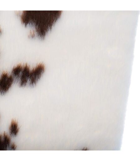 Tapis Déco Vache 94x100cm Blanc & Marron