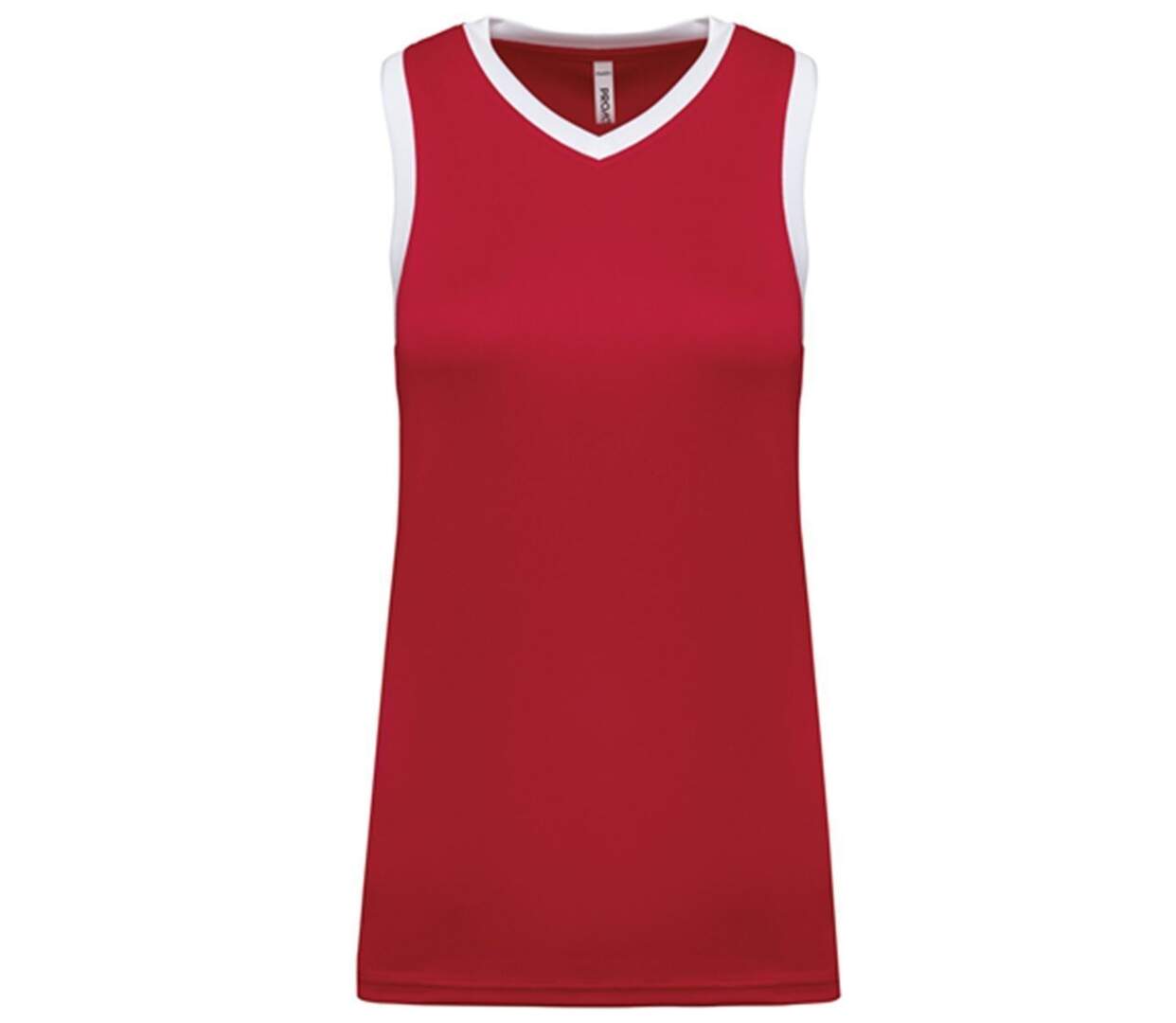 Maillot de basket - femme - PA4051 - rouge et blanc-1