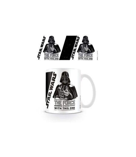 Star Wars - Mug THE FORCE IS STRONG (Blanc / Noir) (Taille unique) - UTPM2261