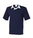 Front Row Short Sleeve Sports Rugby Polo Shirt (Navy) - UTRW475