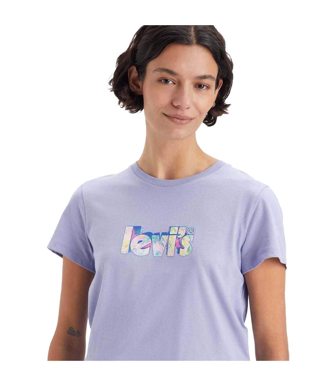 T-shirt The Perfect Femme Violet Clair Levis-4