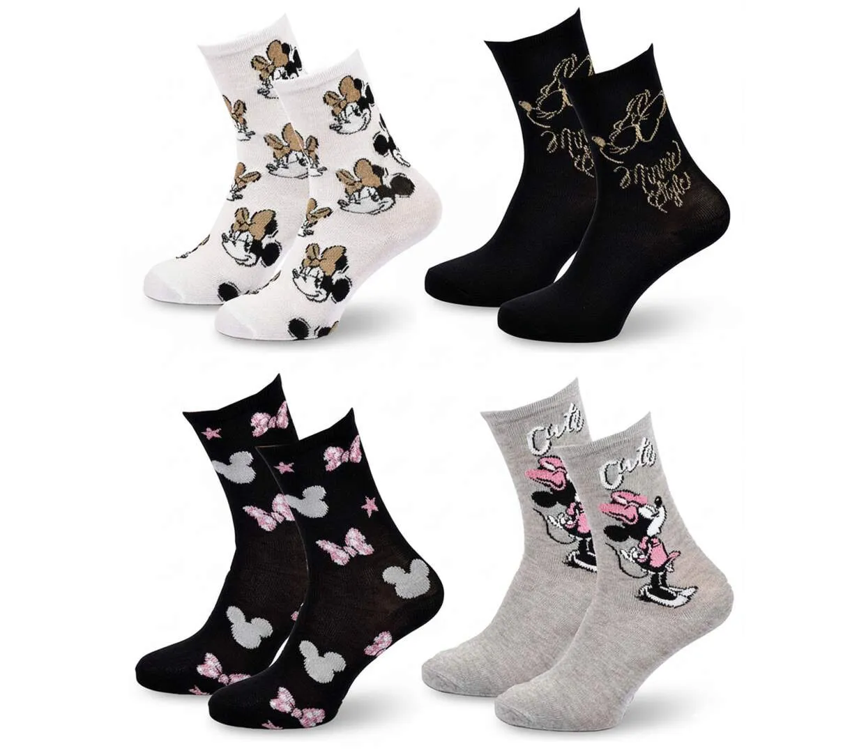 Chaussettes Pack Femme DISNEY MINNIE Pack de 4 Paires-1