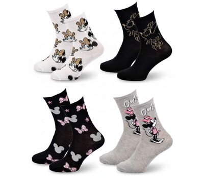 Chaussettes Pack Femme DISNEY MINNIE Pack de 4 Paires