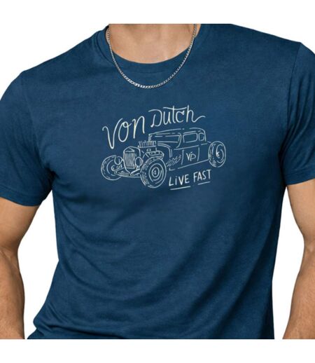T-shirt homme col rond en jersey 140grm imprimé devant Log6 Vondutch