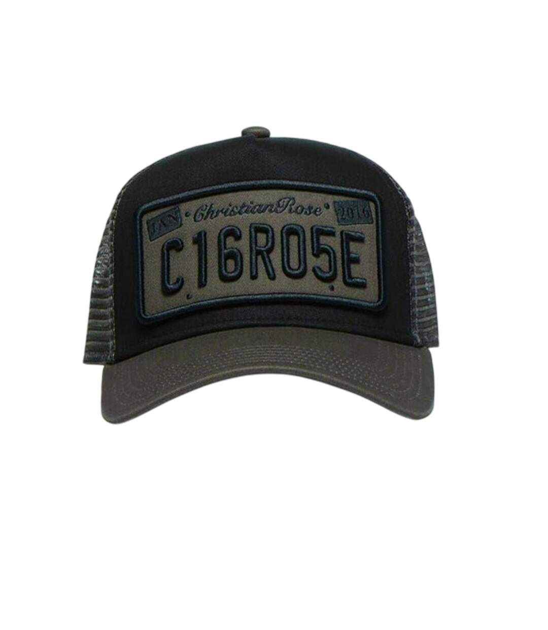 Casquette Trucker Motif/style Logo Private Plate Noir Gris Christian Rose-4