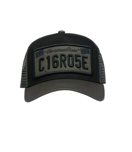 Casquette Trucker Motif/style Logo Private Plate Noir Gris Christian Rose
