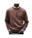 Sweat marron homme tommy hilfiger linear crew-1