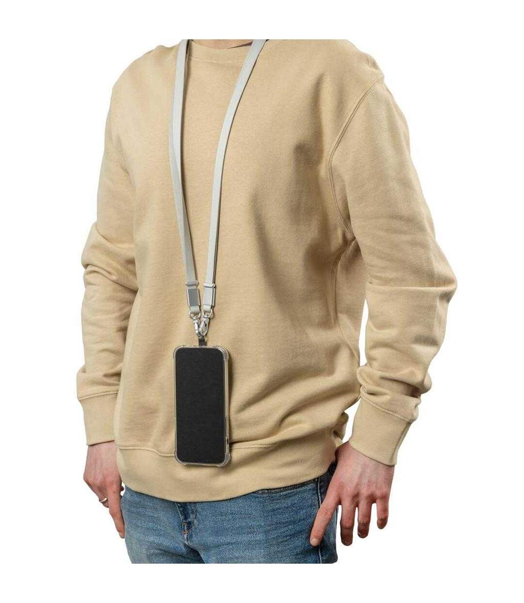 Recycled Pet Cross Body Lanyard Grey XD Xclusive-3
