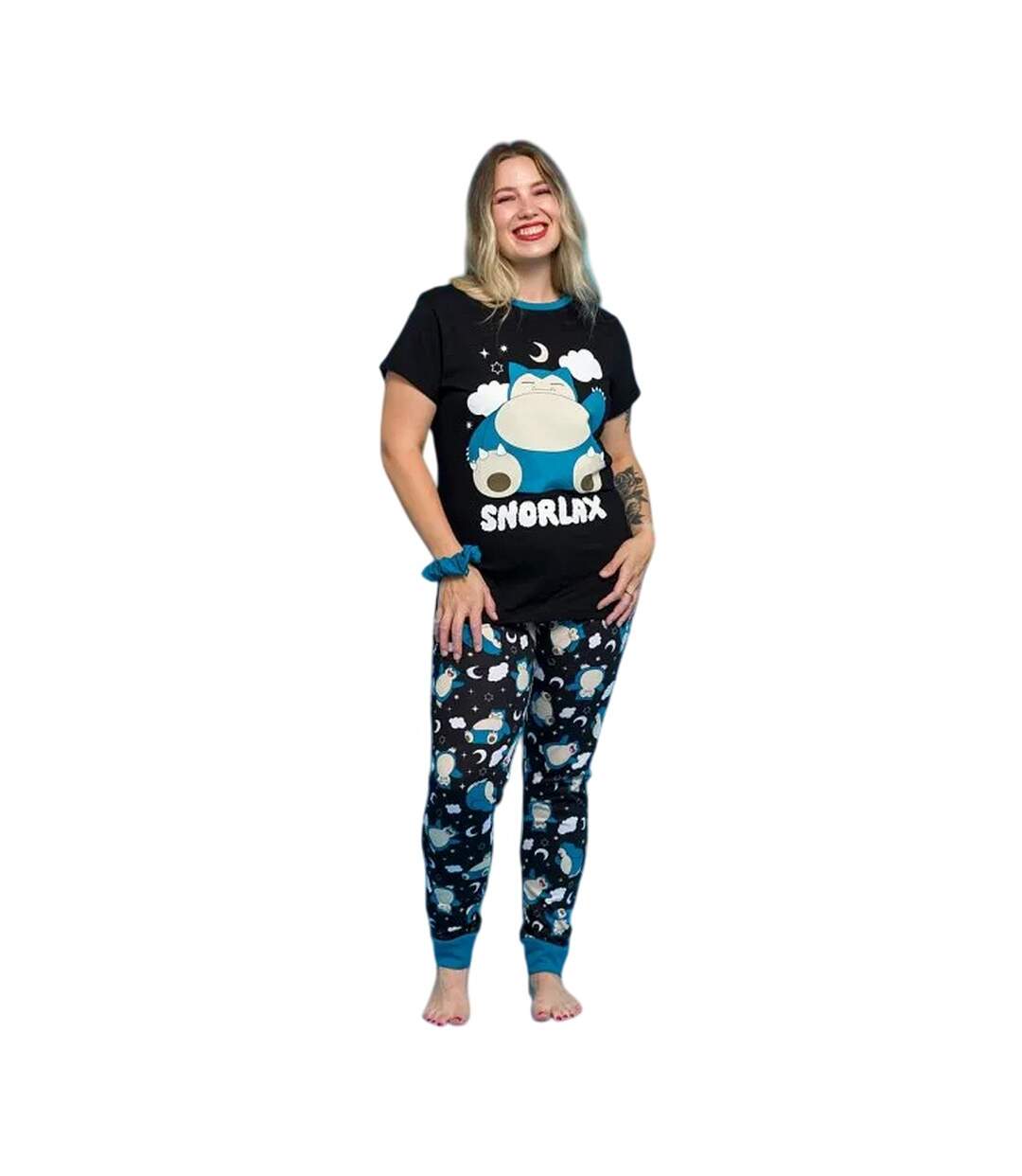 Ensemble De Pyjama Motif Ronflex Femme Bleu Pokemon-1