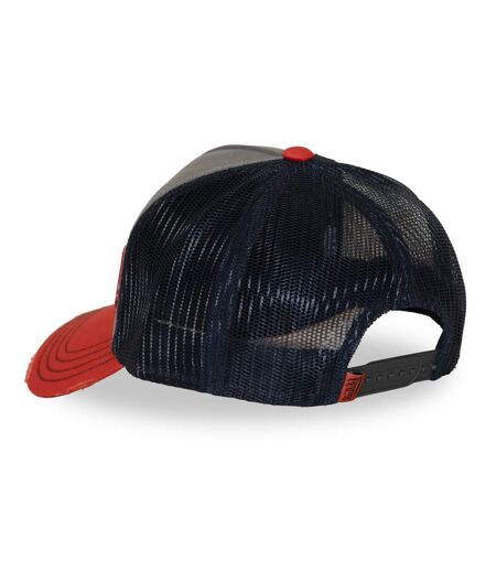 Casquette trucker filet effet usé avec patch et print Patches18 Vondutch