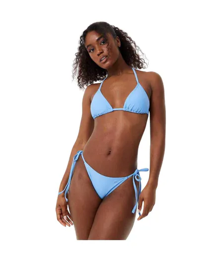 Womens/ladies Triangle Side Tie Bikini Bottoms Marina Blue Jack Wills