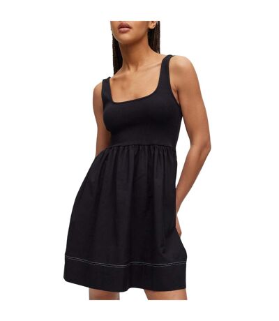 Womens/ladies Naronja Mini Dress Black Hugo