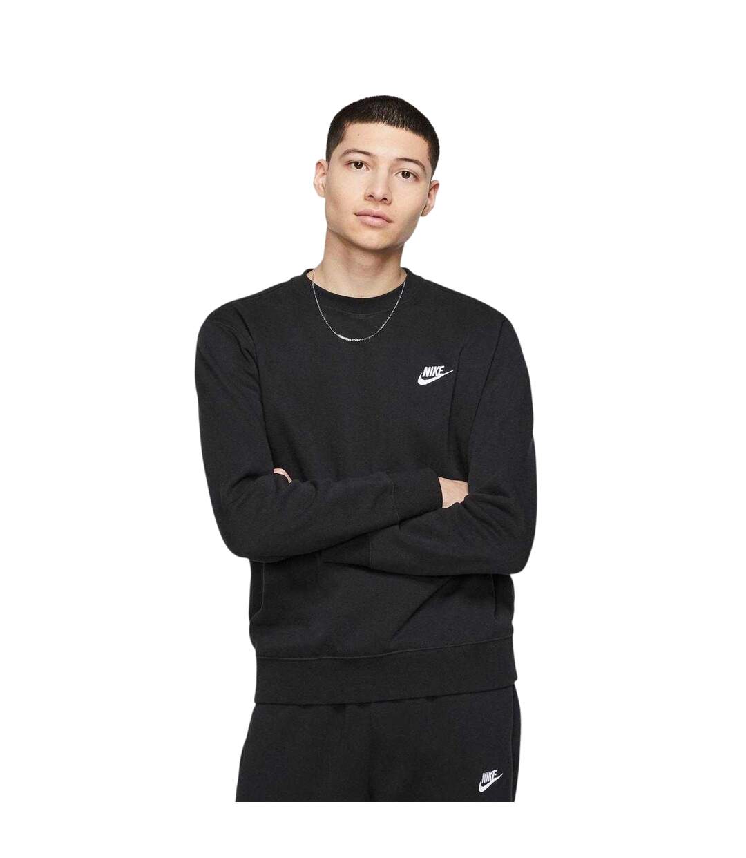 Sweat Sportswear Club Homme Noir Blanc Nike-4