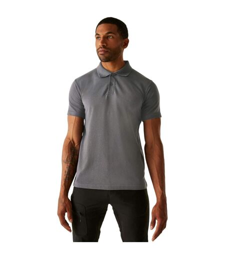 Polo Uni Manches Courtes Homme Gris Regatta Professional