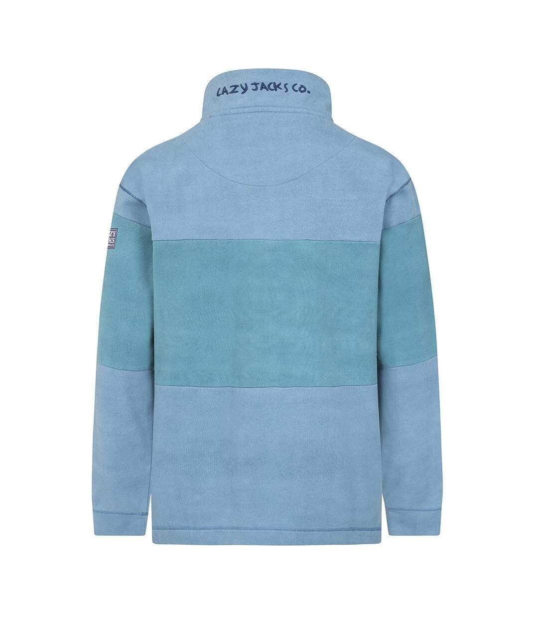 Mens Pique Sweatshirt Peacock Lazy Jacks-3
