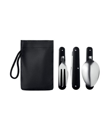 Set d´ustensiles de camping service taille unique noir MidOcean