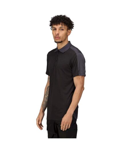 Polo de sport contrast homme noir / gris Regatta