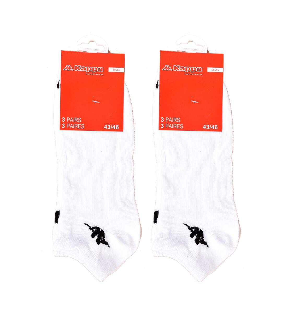 Chaussettes Femme KAPPA Socquettes Tiges courtes Pack de 6 Paires Blanches-2