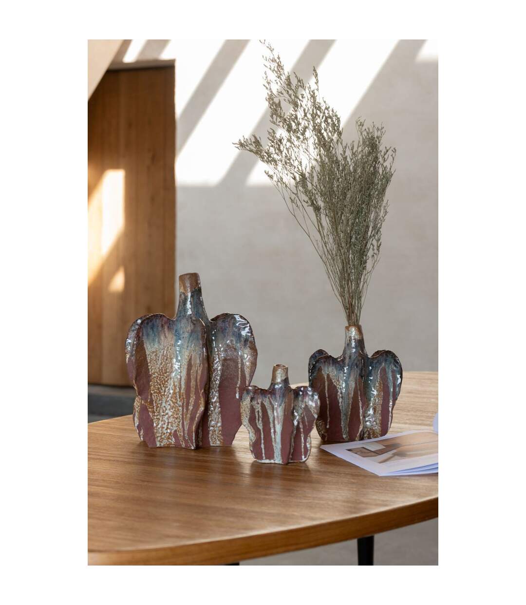 Vase Déco en Céramique Naga 15cm Rouille-4