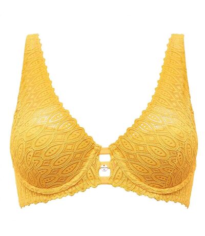 Soutien-gorge ampliforme coque moulée jaune Jeanne