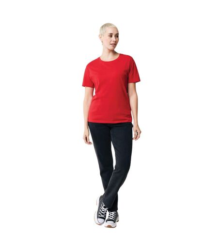 Womens/ladies Yala Recycled Cotton Lightweight T-shirt Red Iqoniq